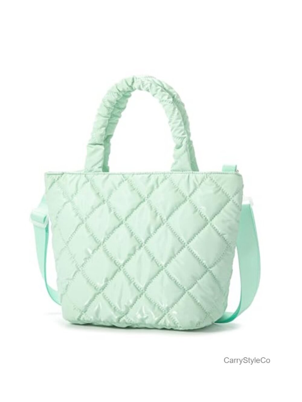 Quilted Puffy Tote Bag Small Crossbody Purse Lightweight Womens Satchel